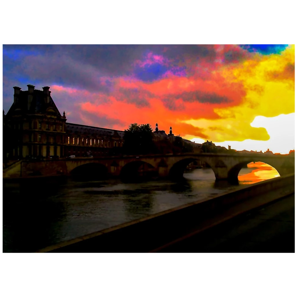 inSeine Sunset 5x7 Canvas Mini