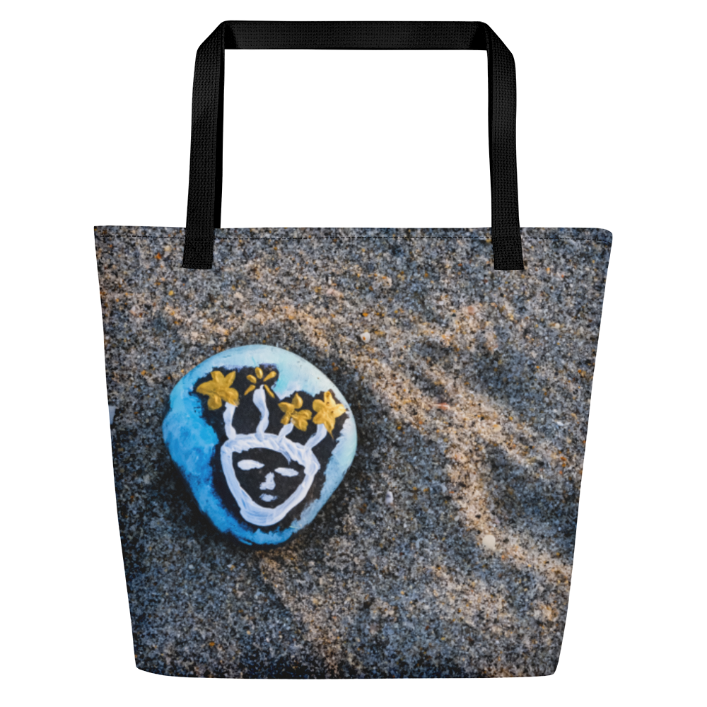 Resting Beach Face Tote Bag