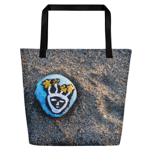 Resting Beach Face Tote Bag