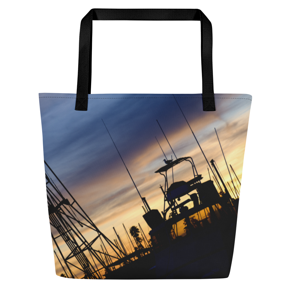 Bird on a Boat Large Tote