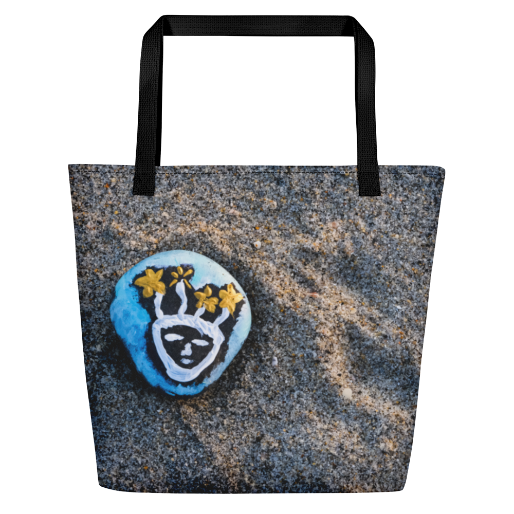 Resting Beach Face Tote Bag