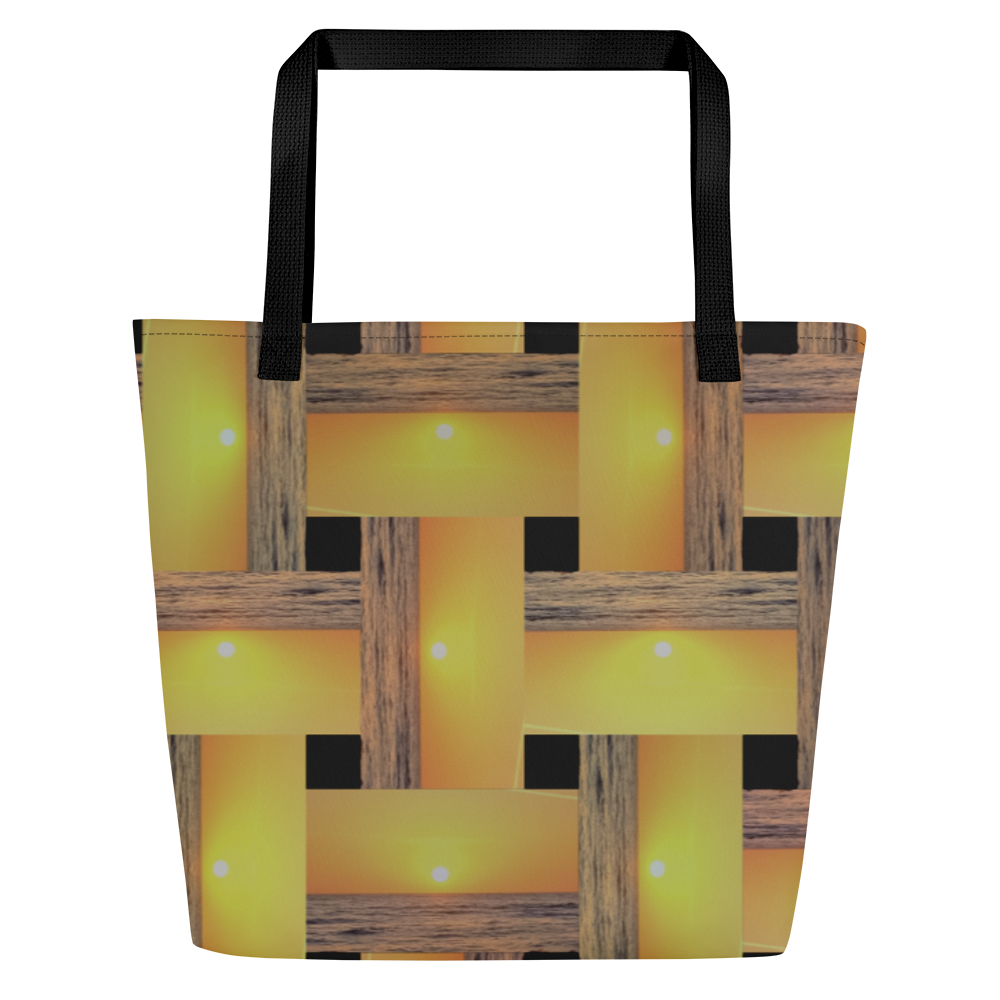 Sunset Plaid Tote Bag