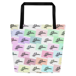 Pretty Pelicans All-Over Print Large Tote Bag