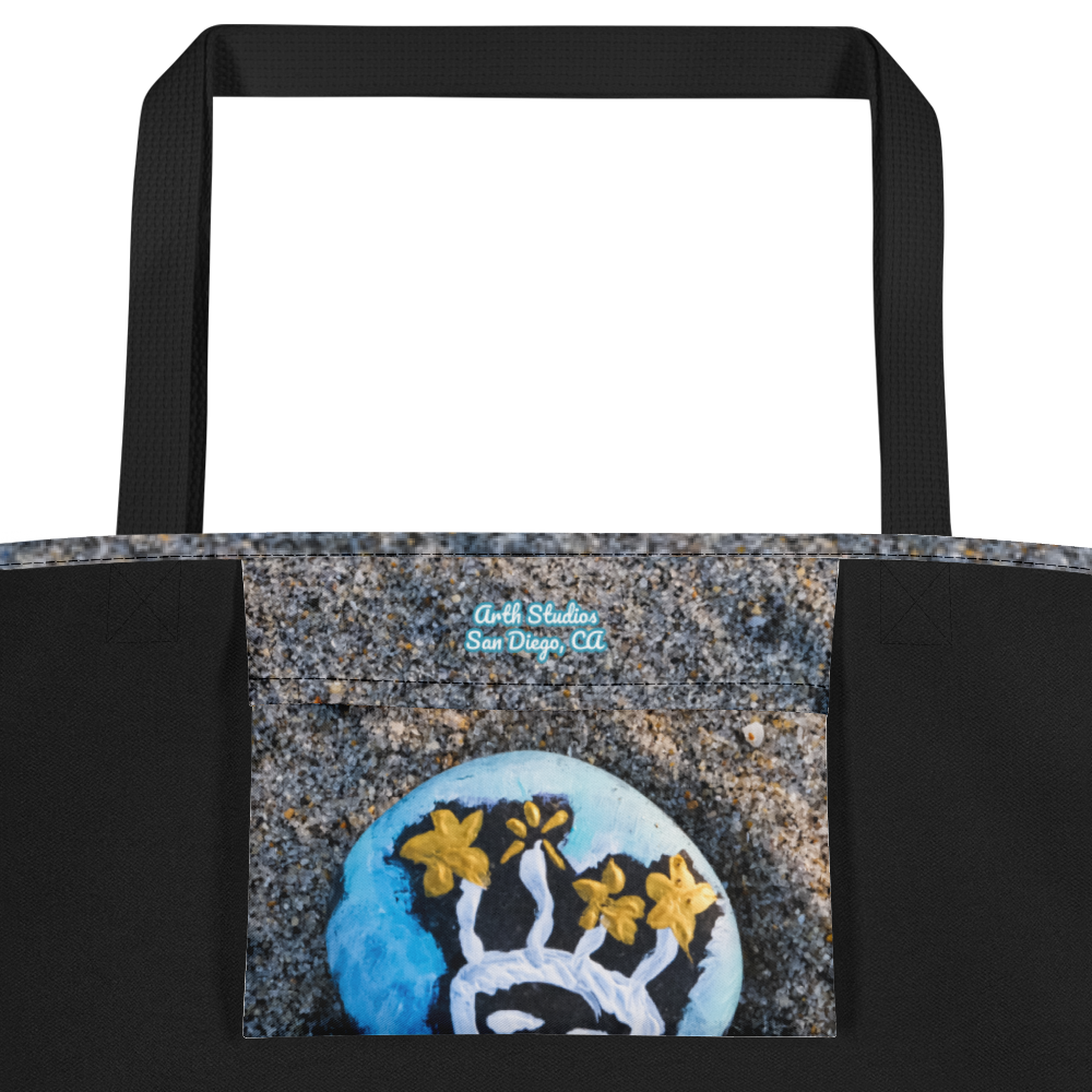 Resting Beach Face Tote Bag