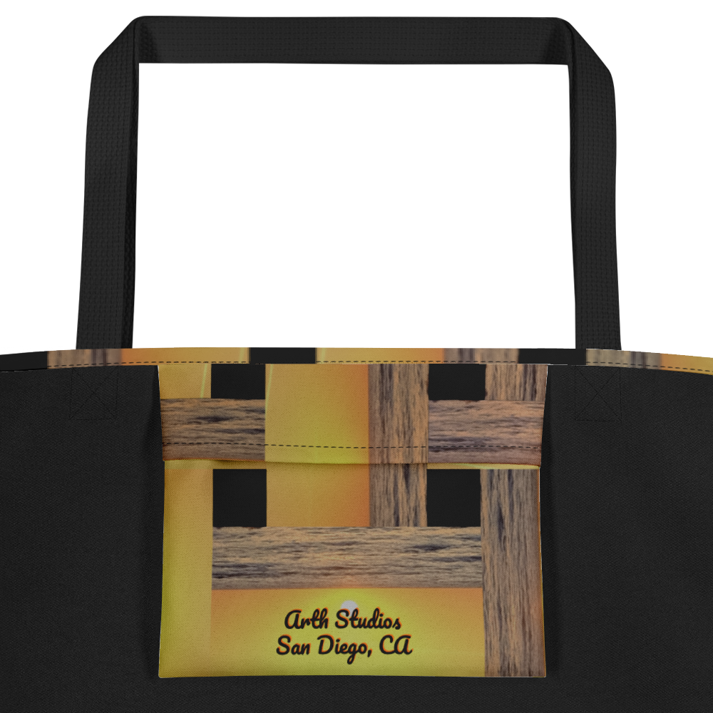 Sunset Plaid Tote Bag