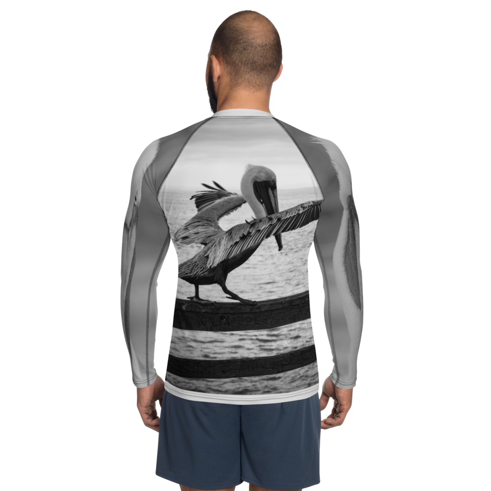 Pelican on a Pier Straight Cut Rash Guard