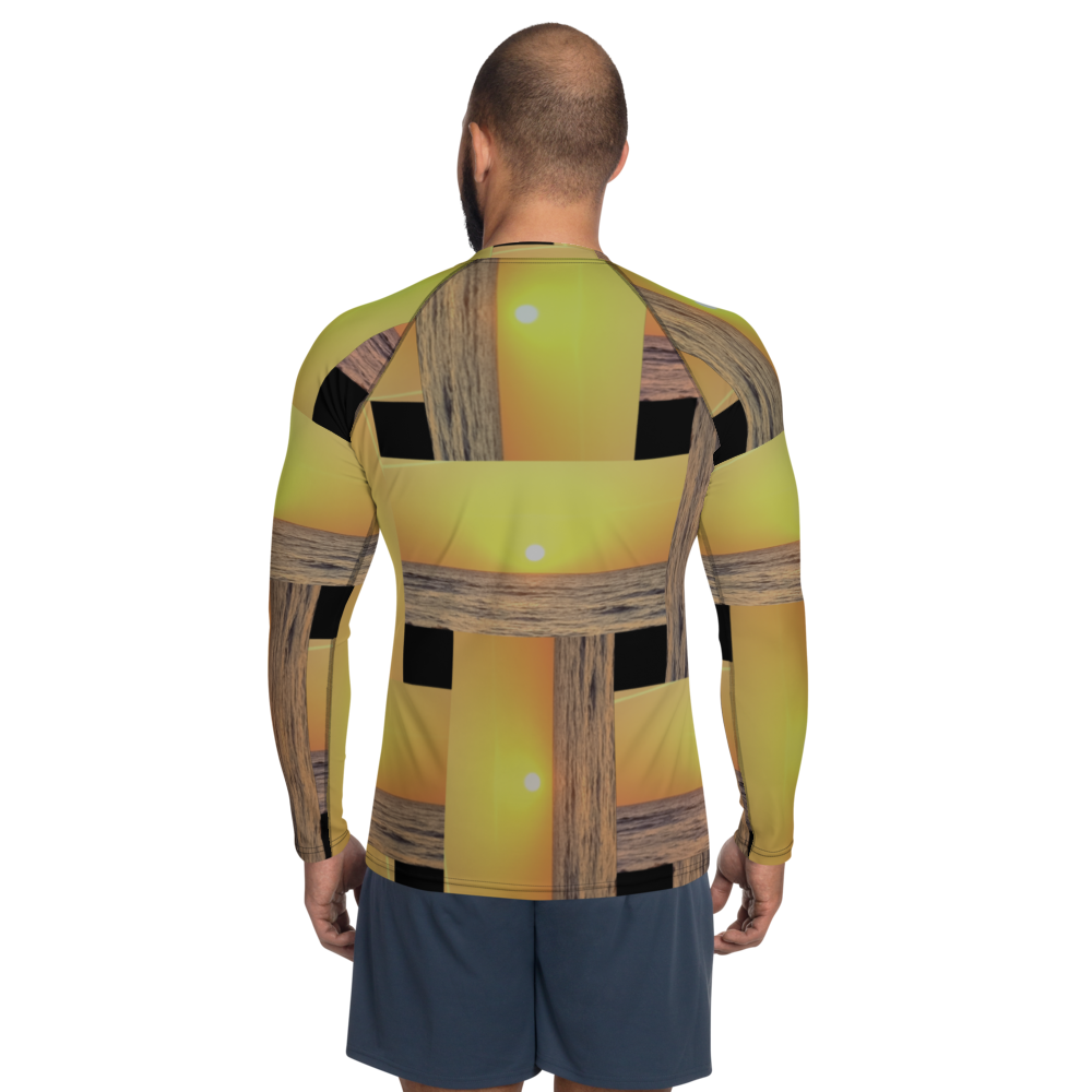 Sunset Plaid Straight Cut Rash Guard