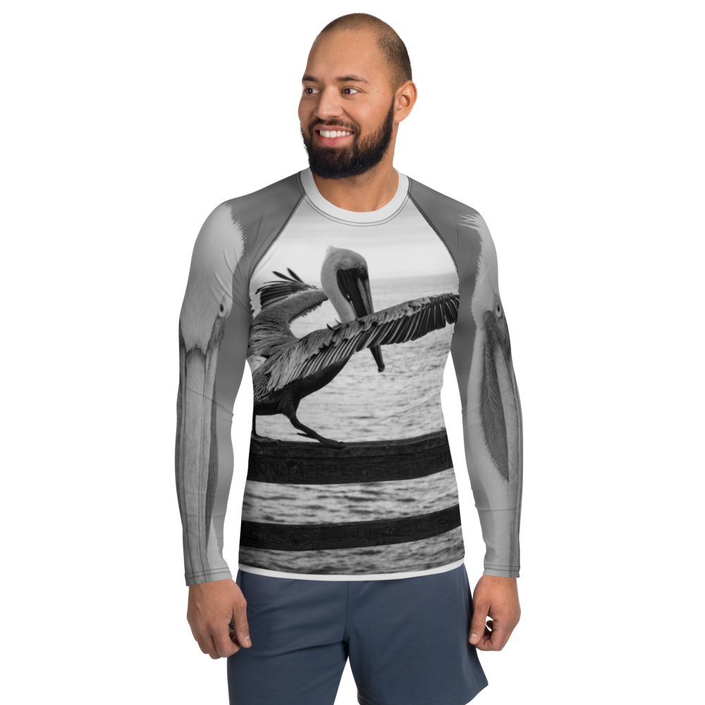 Pelican on a Pier Straight Cut Rash Guard