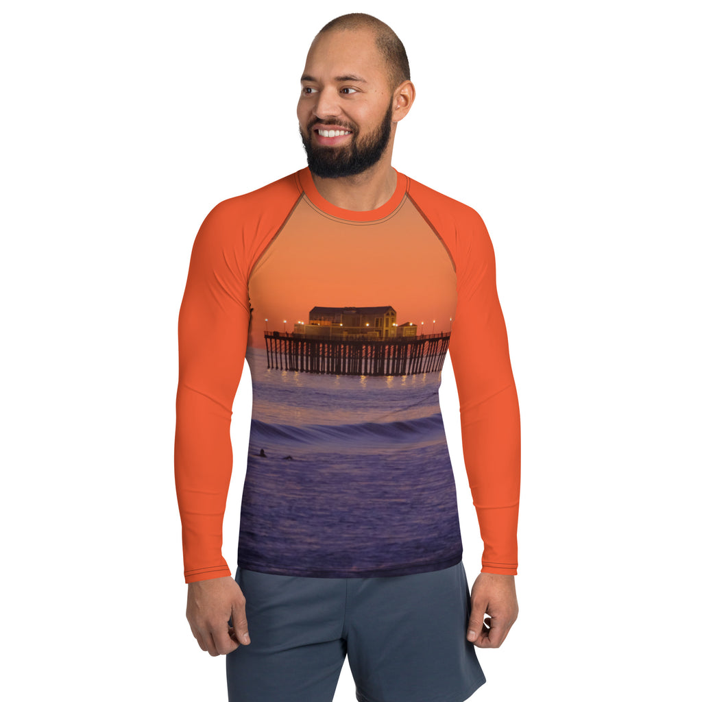 Sunset Pier Straight Cut Rash Guard