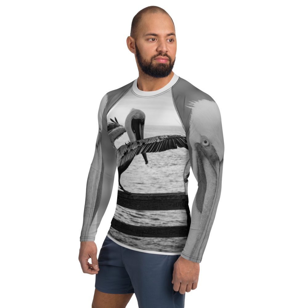 Pelican on a Pier Straight Cut Rash Guard