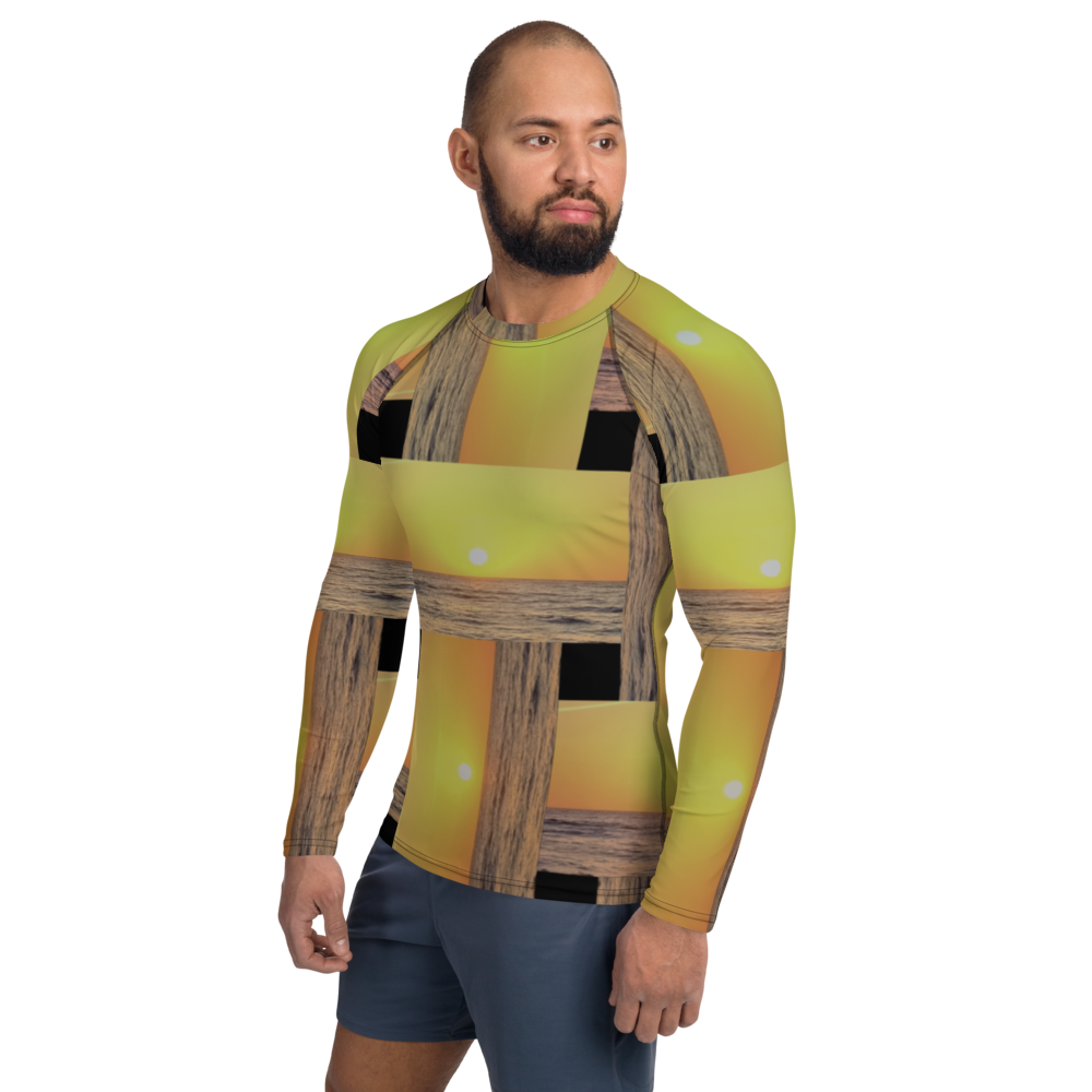 Sunset Plaid Straight Cut Rash Guard