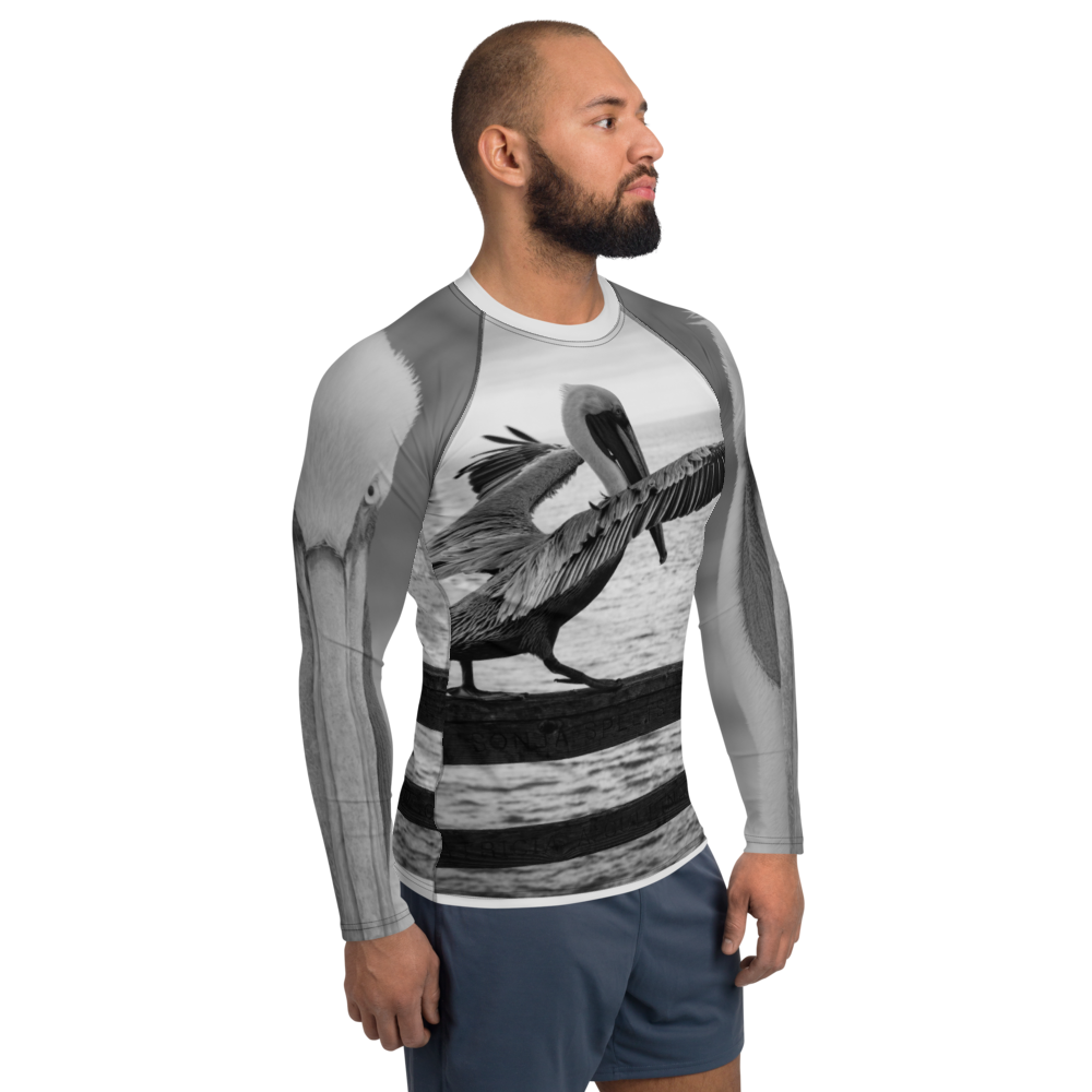 Pelican on a Pier Straight Cut Rash Guard