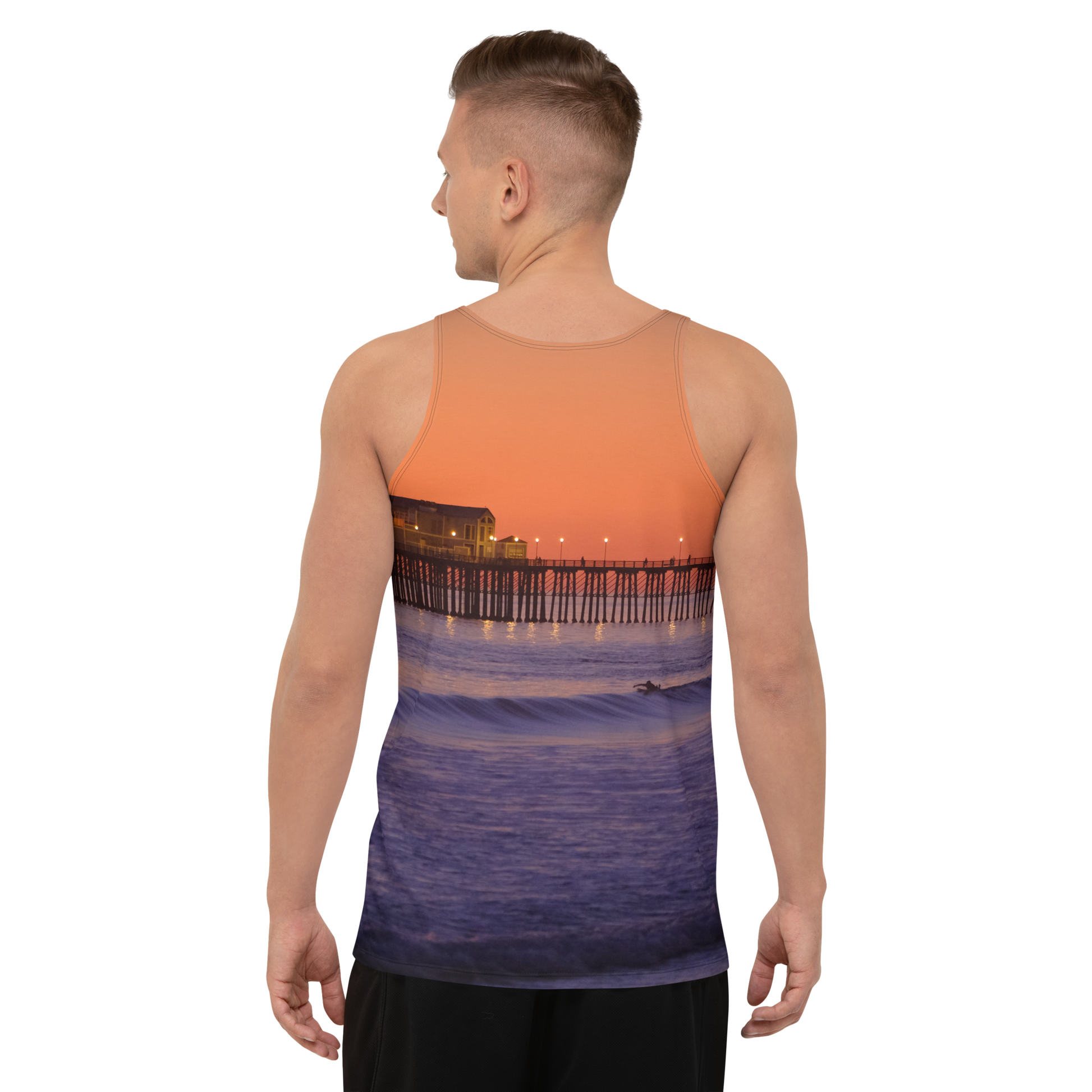 Sunset Pier Unisex Tank Top