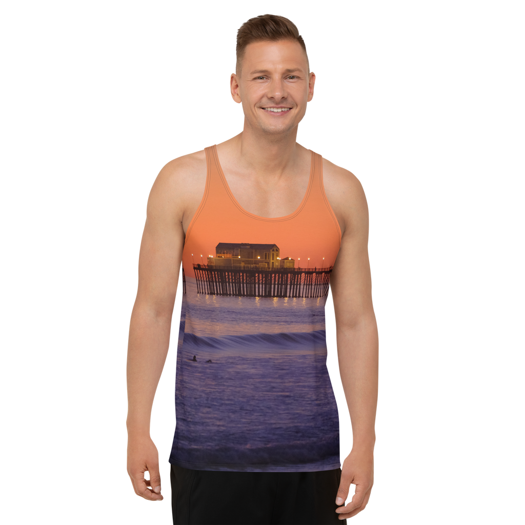 Sunset Pier Unisex Tank Top
