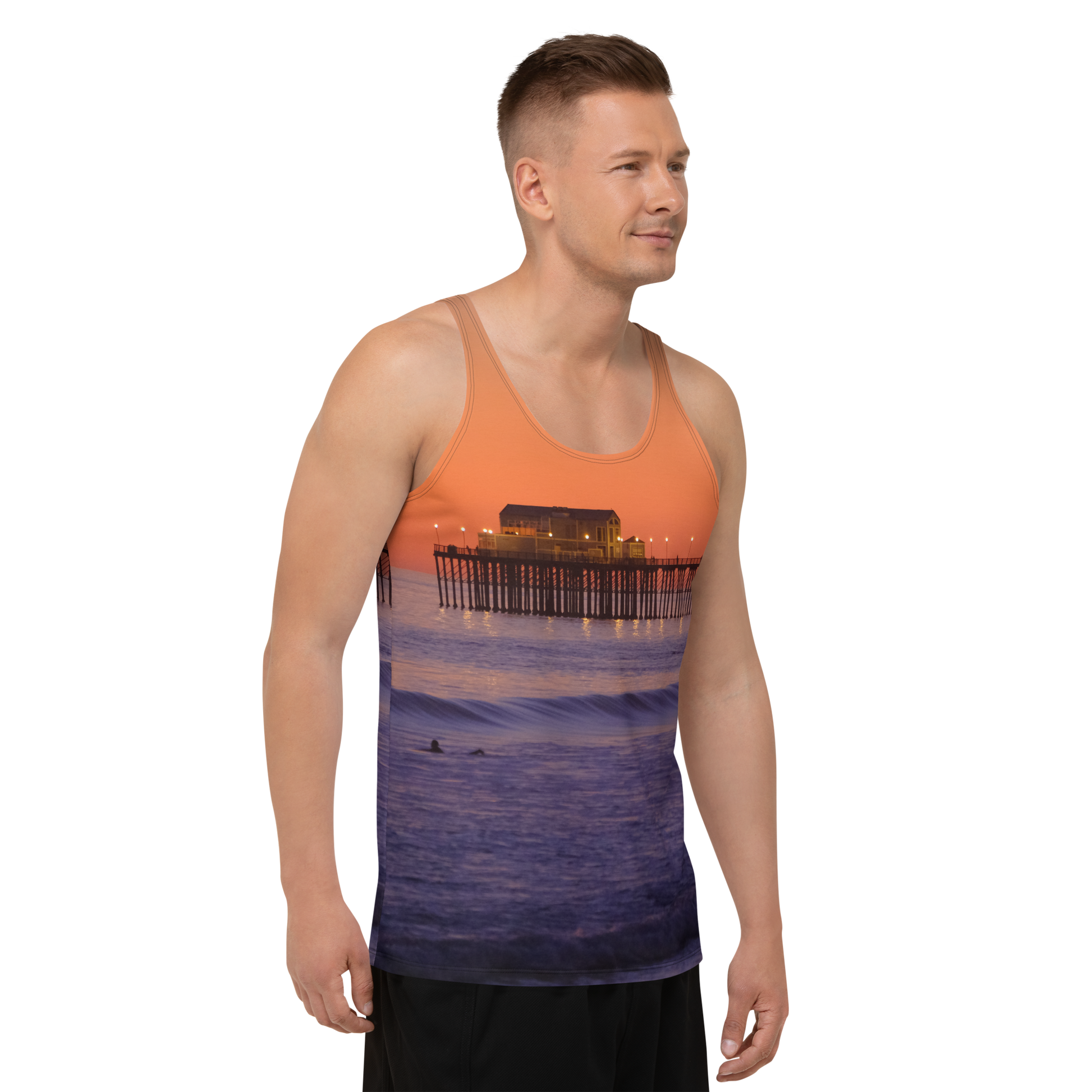 Sunset Pier Unisex Tank Top