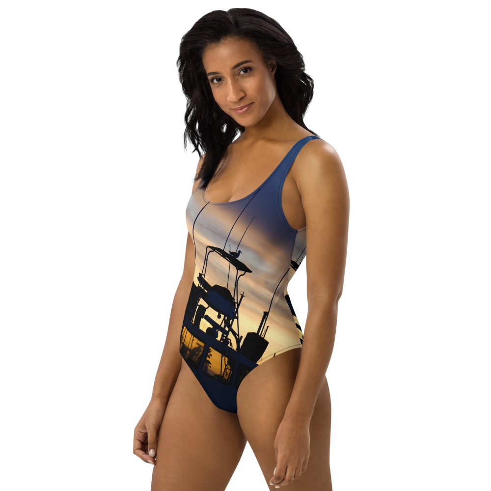 Bird on a Boat One-Piece Swimsuit