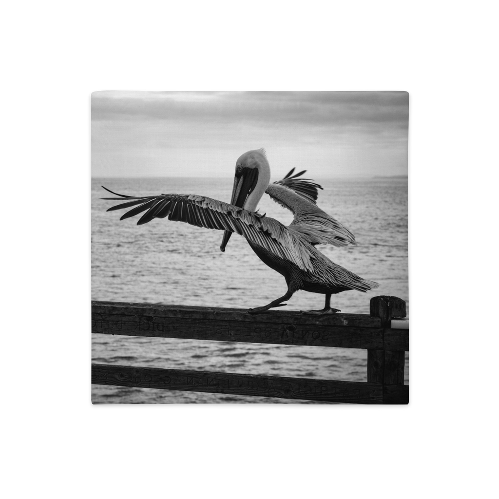 Pelican on a Pier Premium Pillow Case
