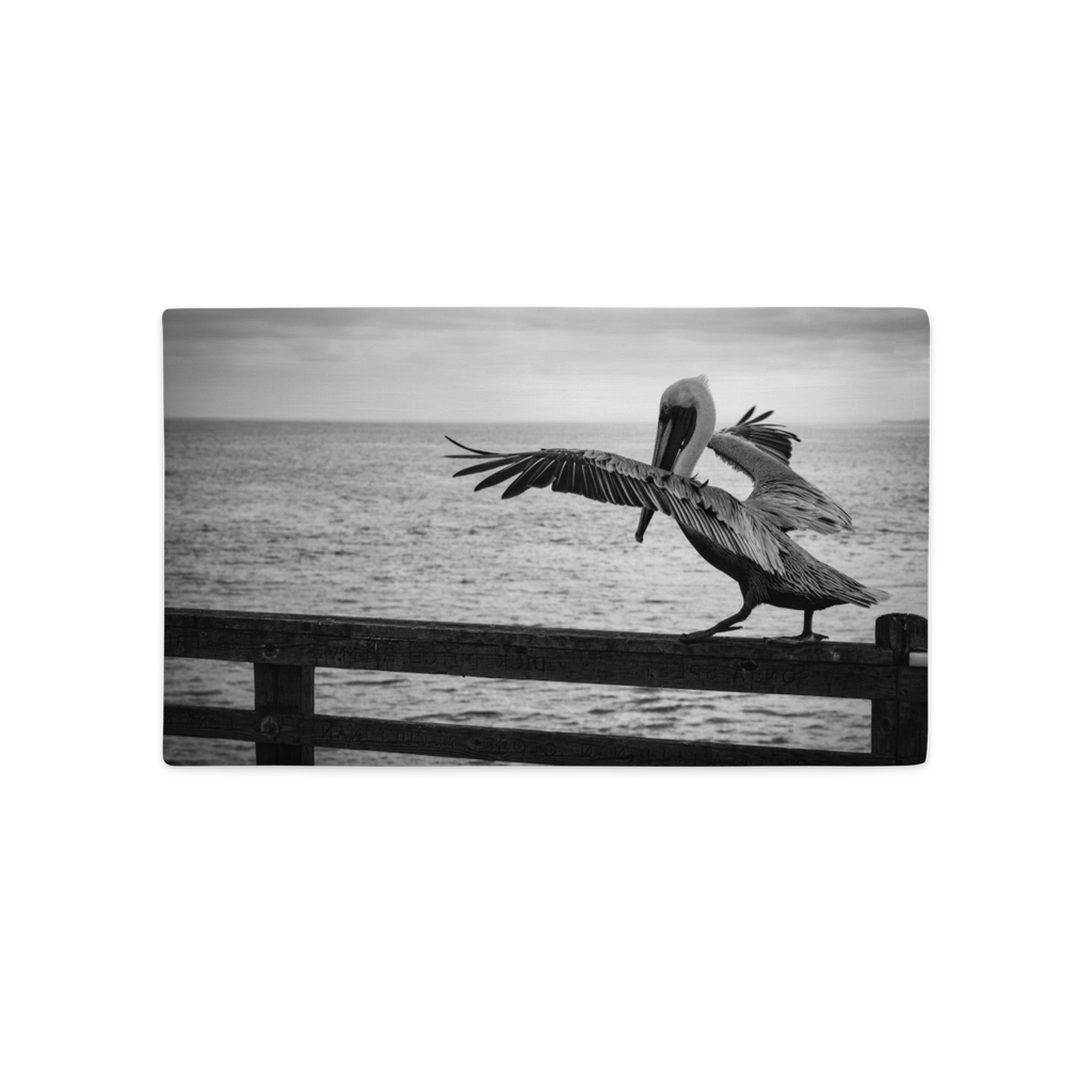 Pelican on a Pier Premium Pillow Case