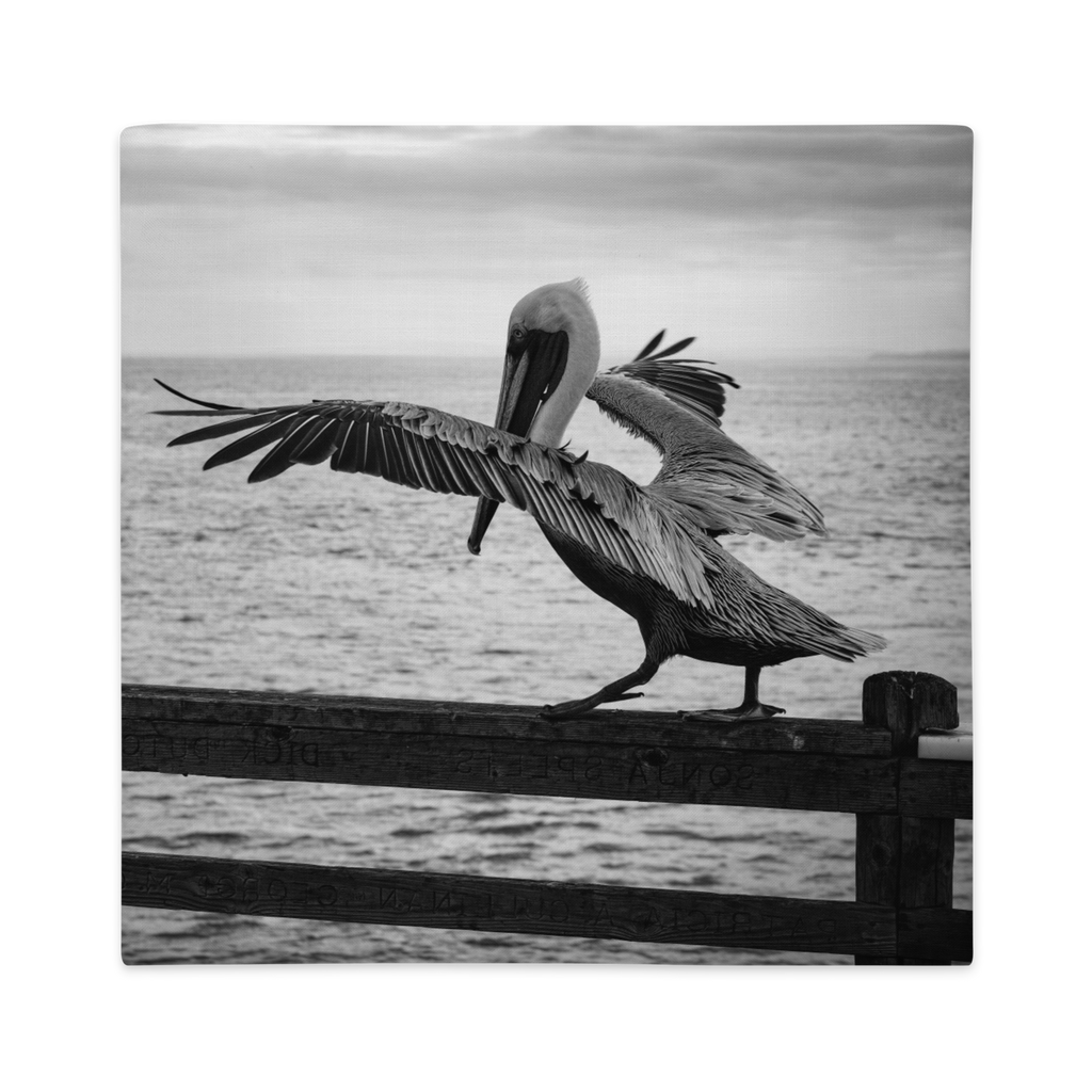 Pelican on a Pier Premium Pillow Case