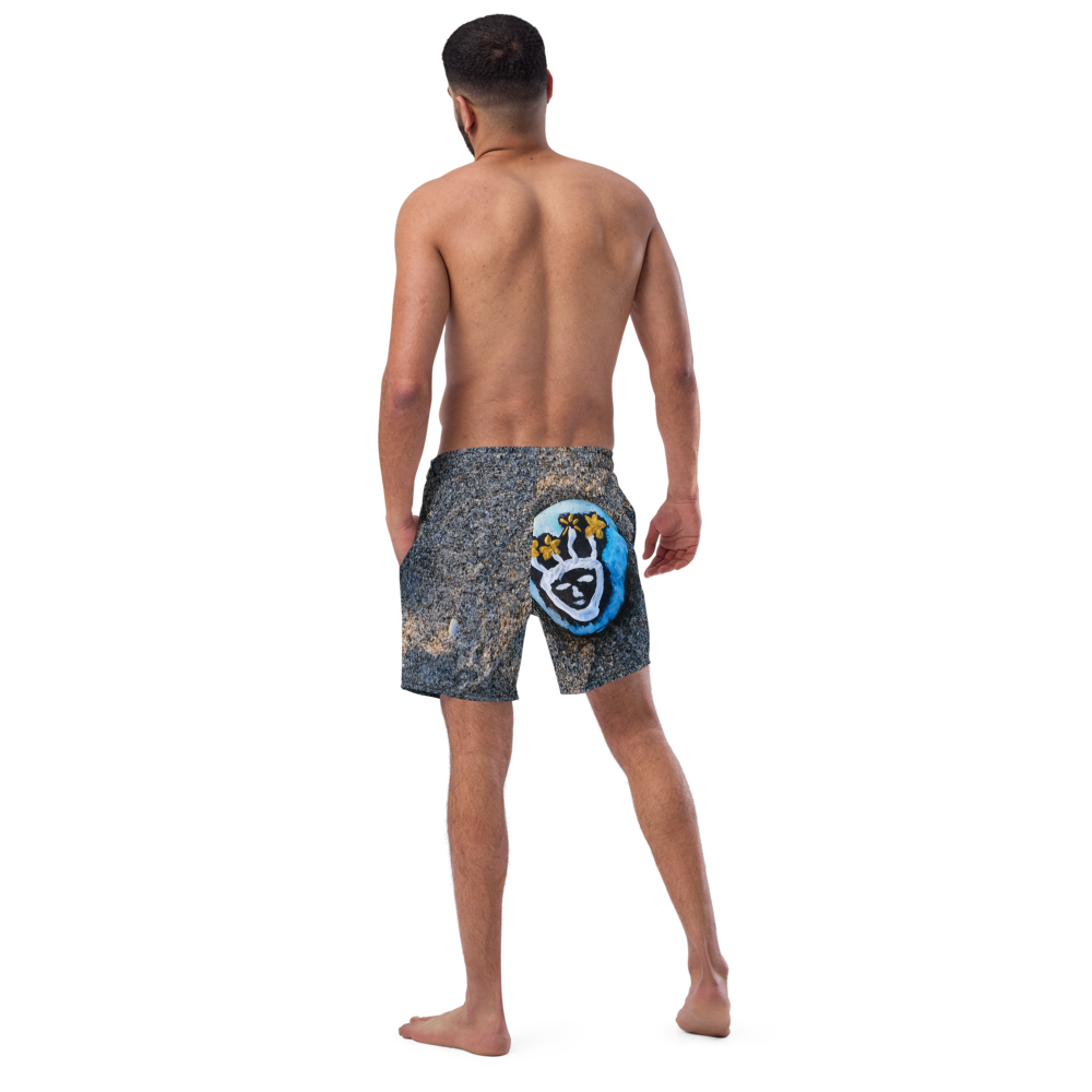 Resting Beach Face swim trunks
