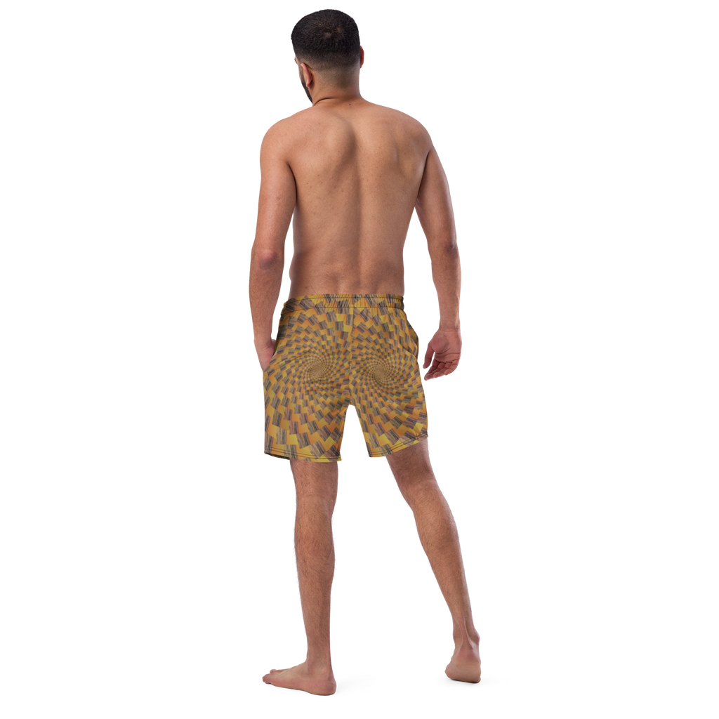 Swirling Sunset Pier swim trunks