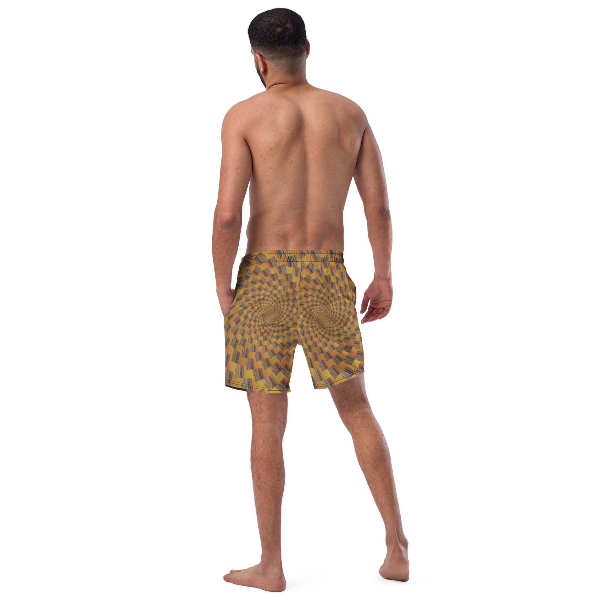 Swirling Sunset Pier swim trunks