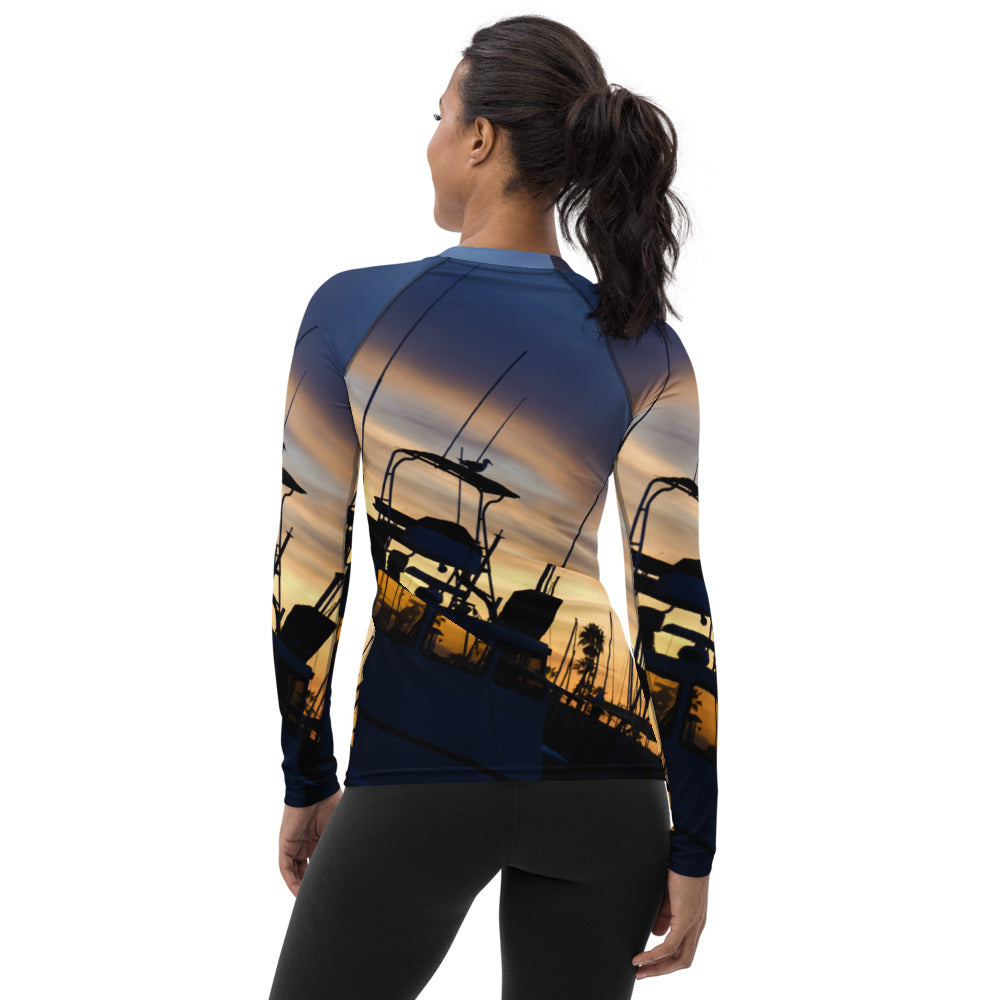Bird on a Boat Tapered Cut Rash Guard