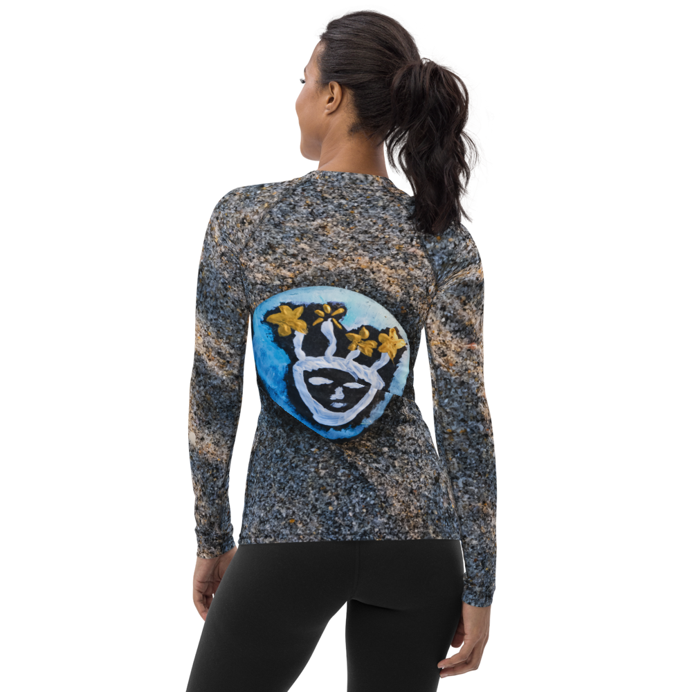 Resting Beach Face Tapered Cut Rash Guard