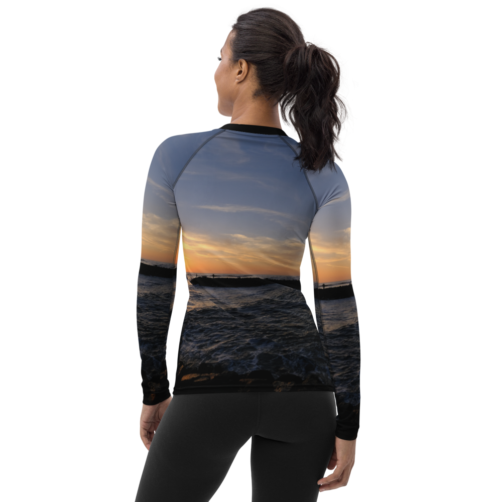 San Diego Sunset Tapered Cut Rash Guard