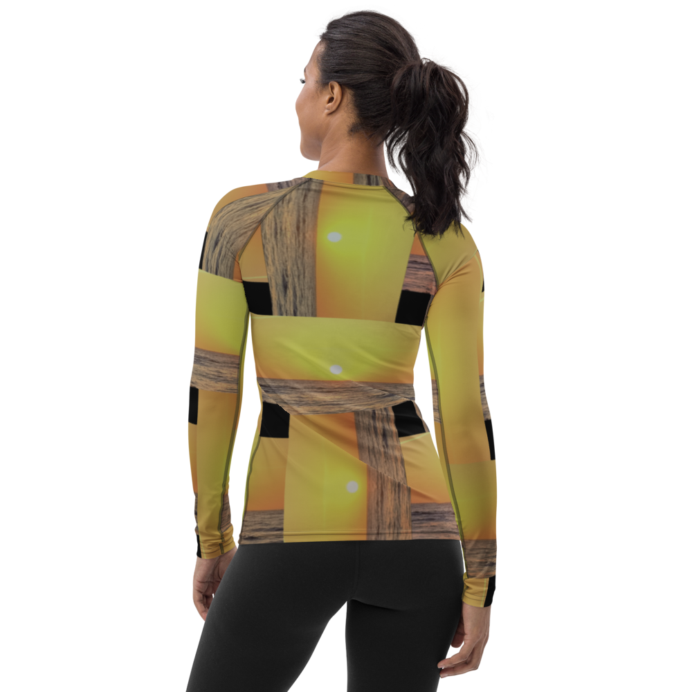 Sunset Plaid Tapered Cut Rash Guard