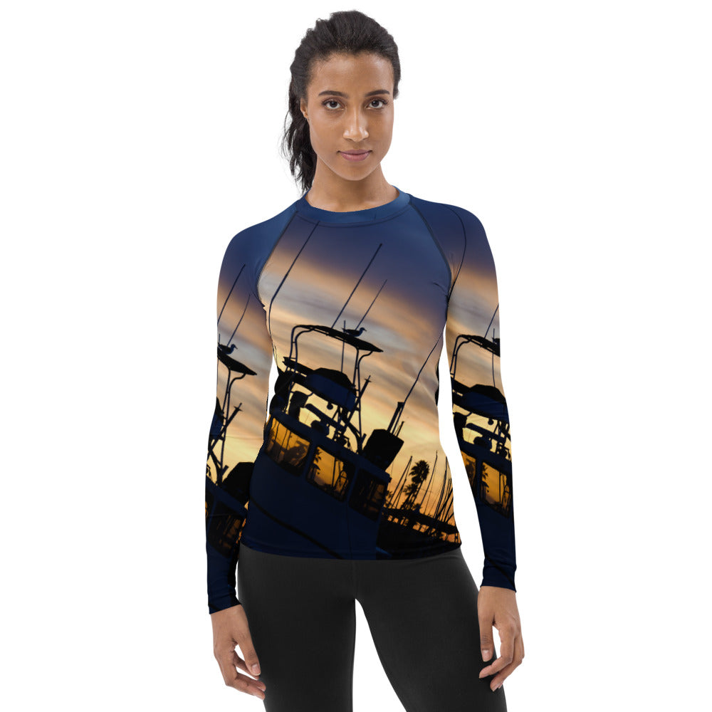 Bird on a Boat Tapered Cut Rash Guard