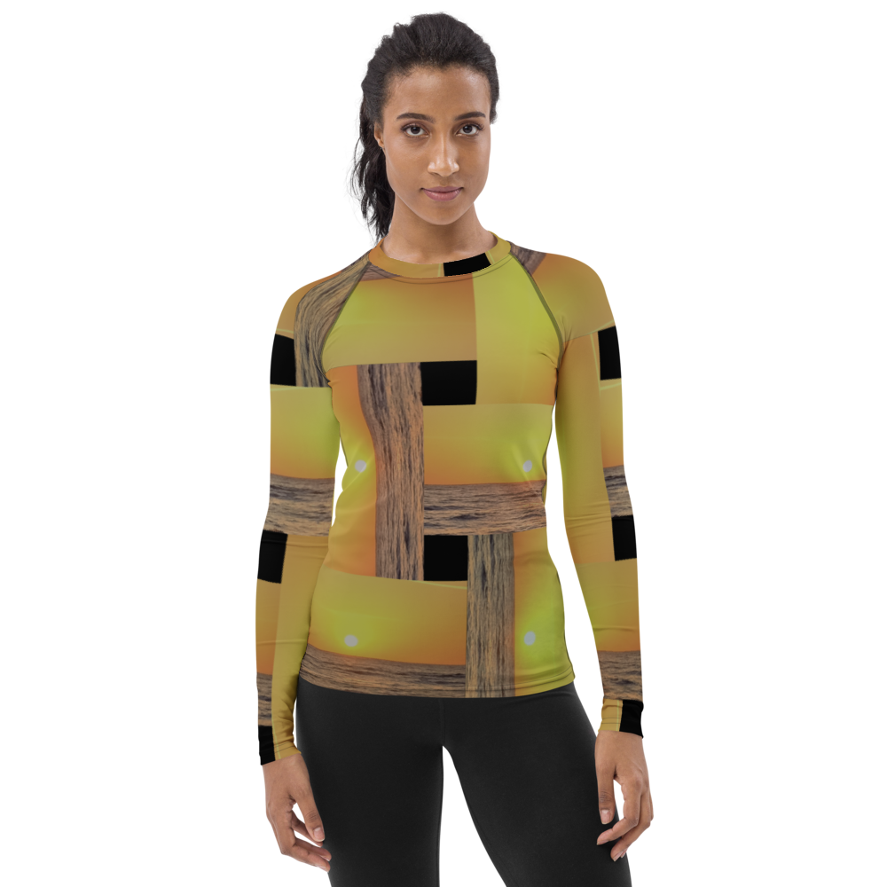 Sunset Plaid Tapered Cut Rash Guard