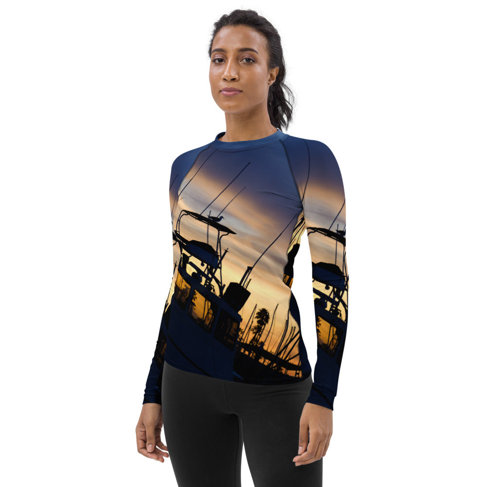 Bird on a Boat Tapered Cut Rash Guard