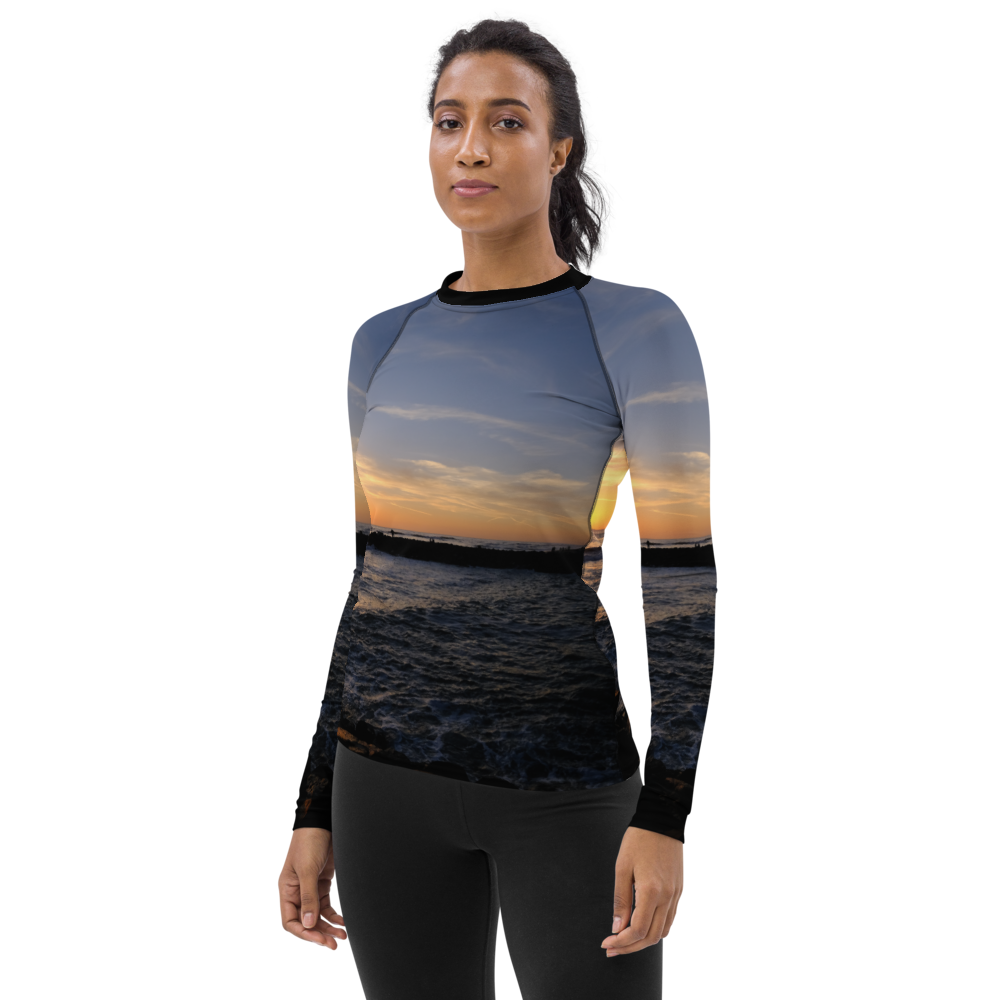 San Diego Sunset Tapered Cut Rash Guard