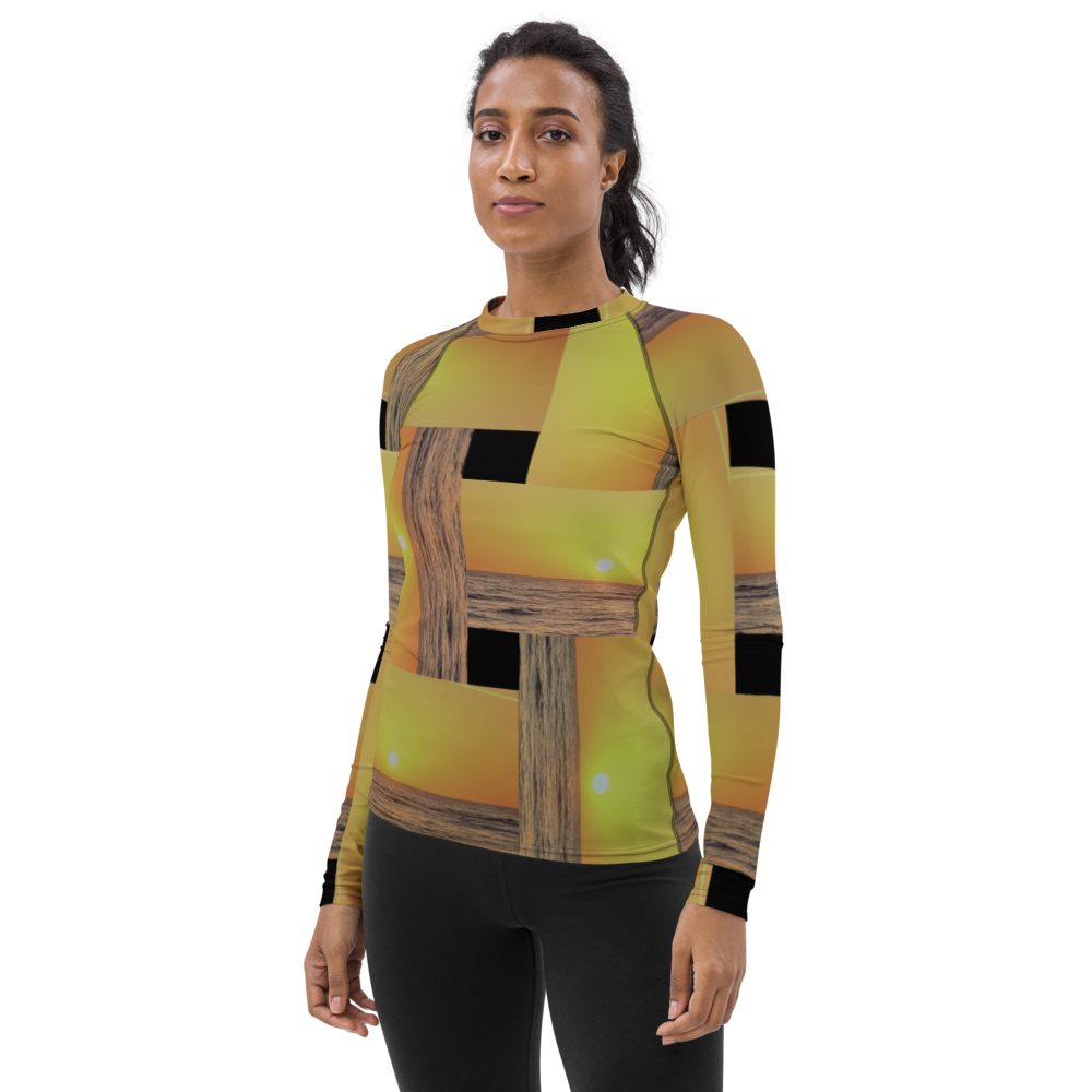 Sunset Plaid Tapered Cut Rash Guard