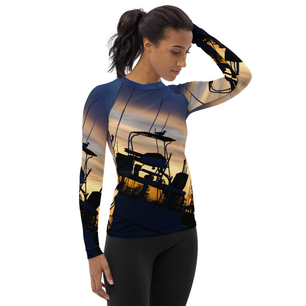 Bird on a Boat Tapered Cut Rash Guard