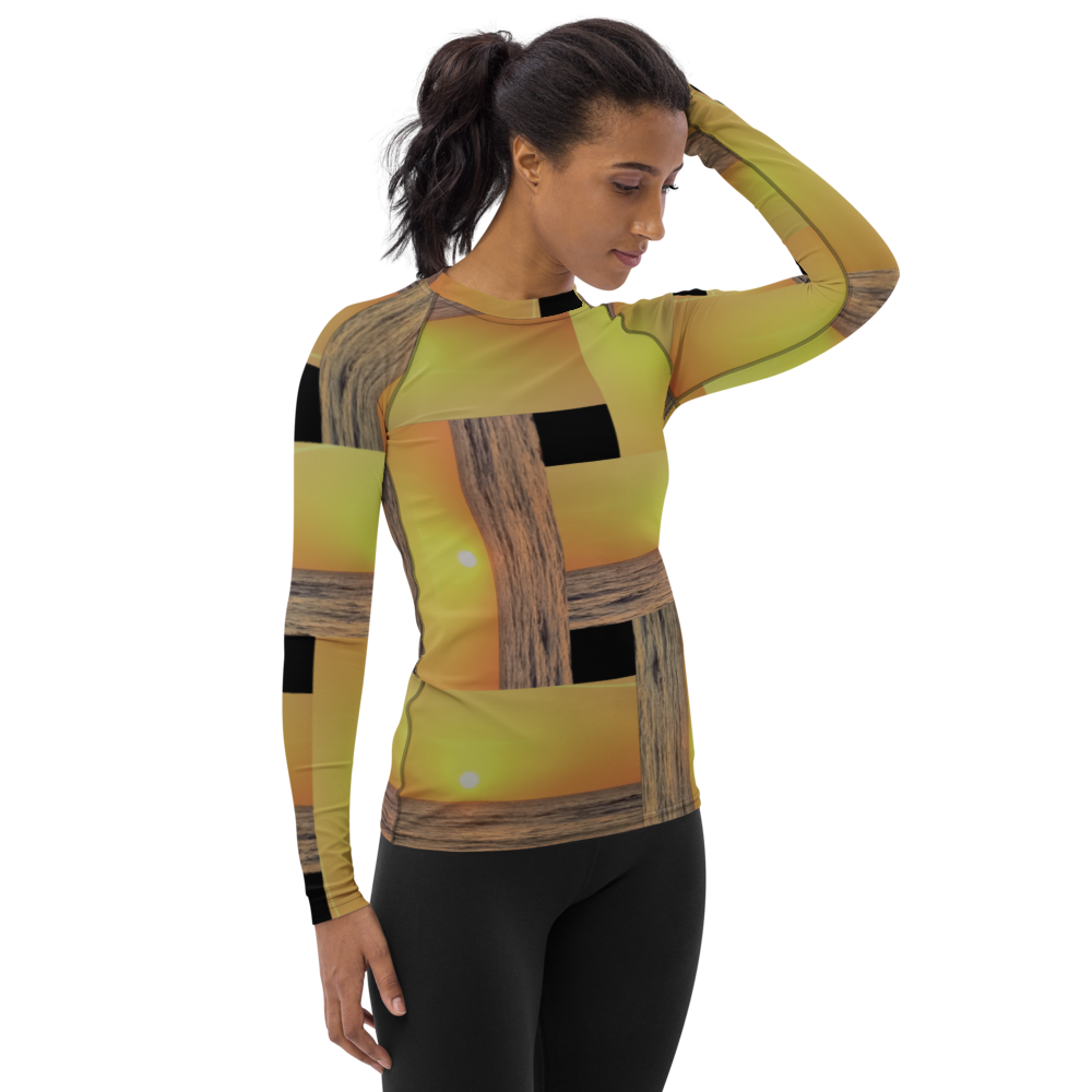 Sunset Plaid Tapered Cut Rash Guard