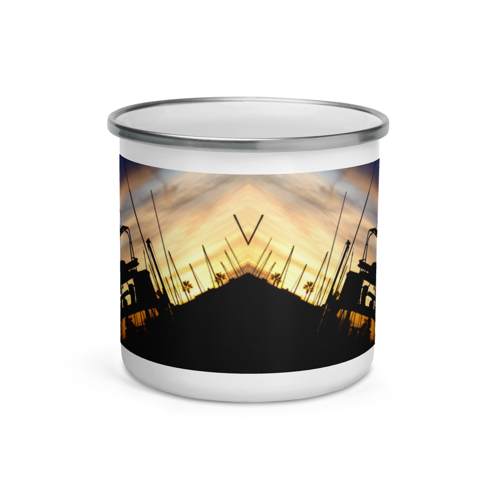 Bird on a Boat Enamel Mug