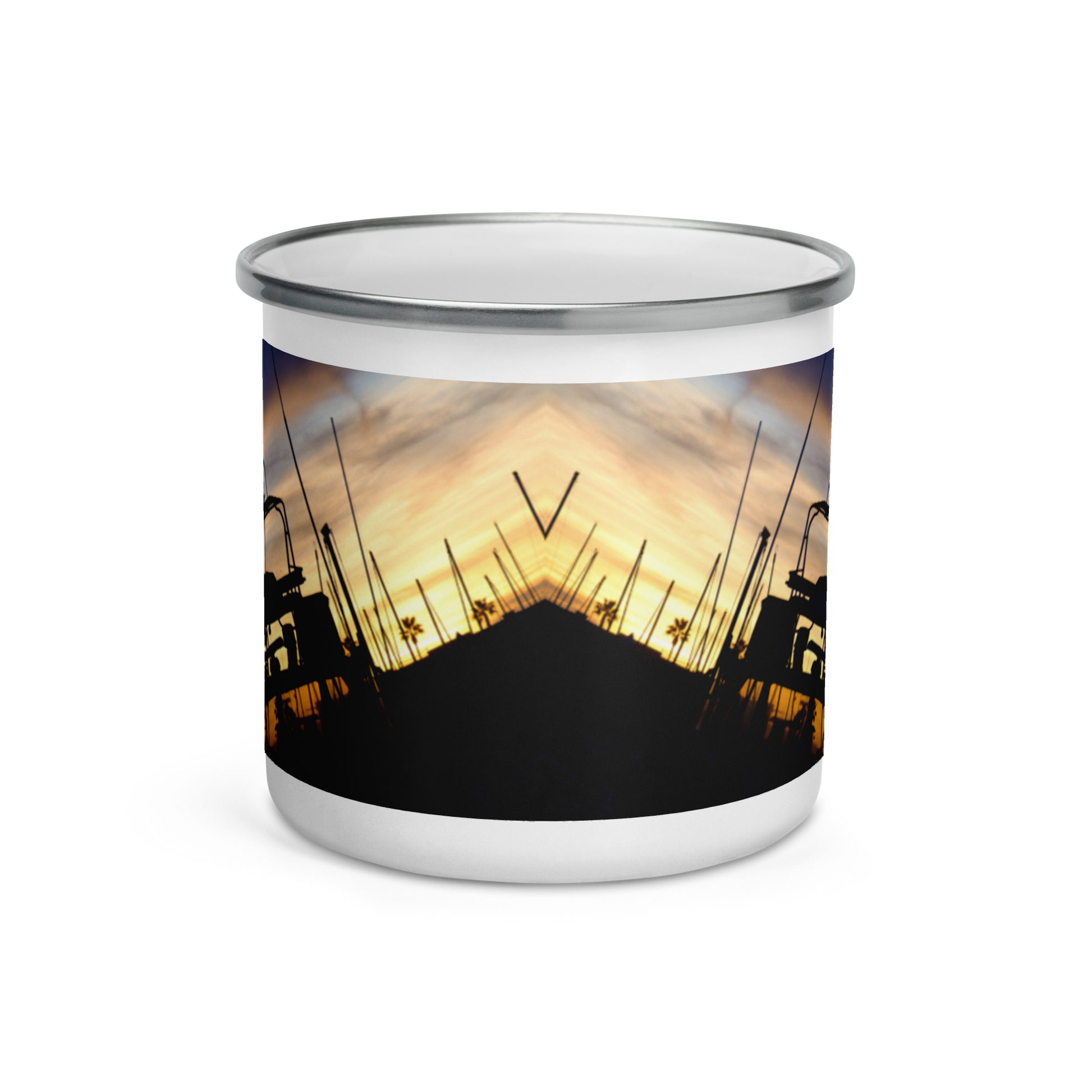 Bird on a Boat Enamel Mug