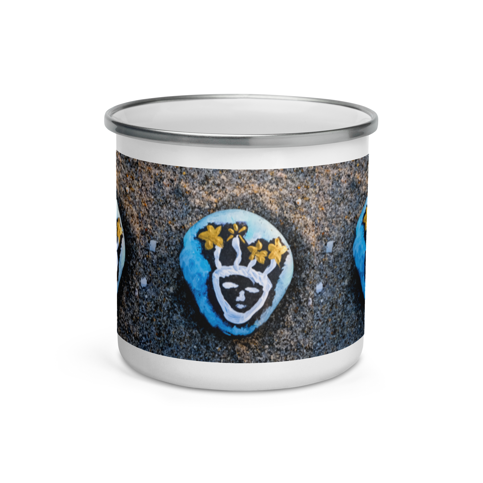 Resting Beach Face Enamel Mug