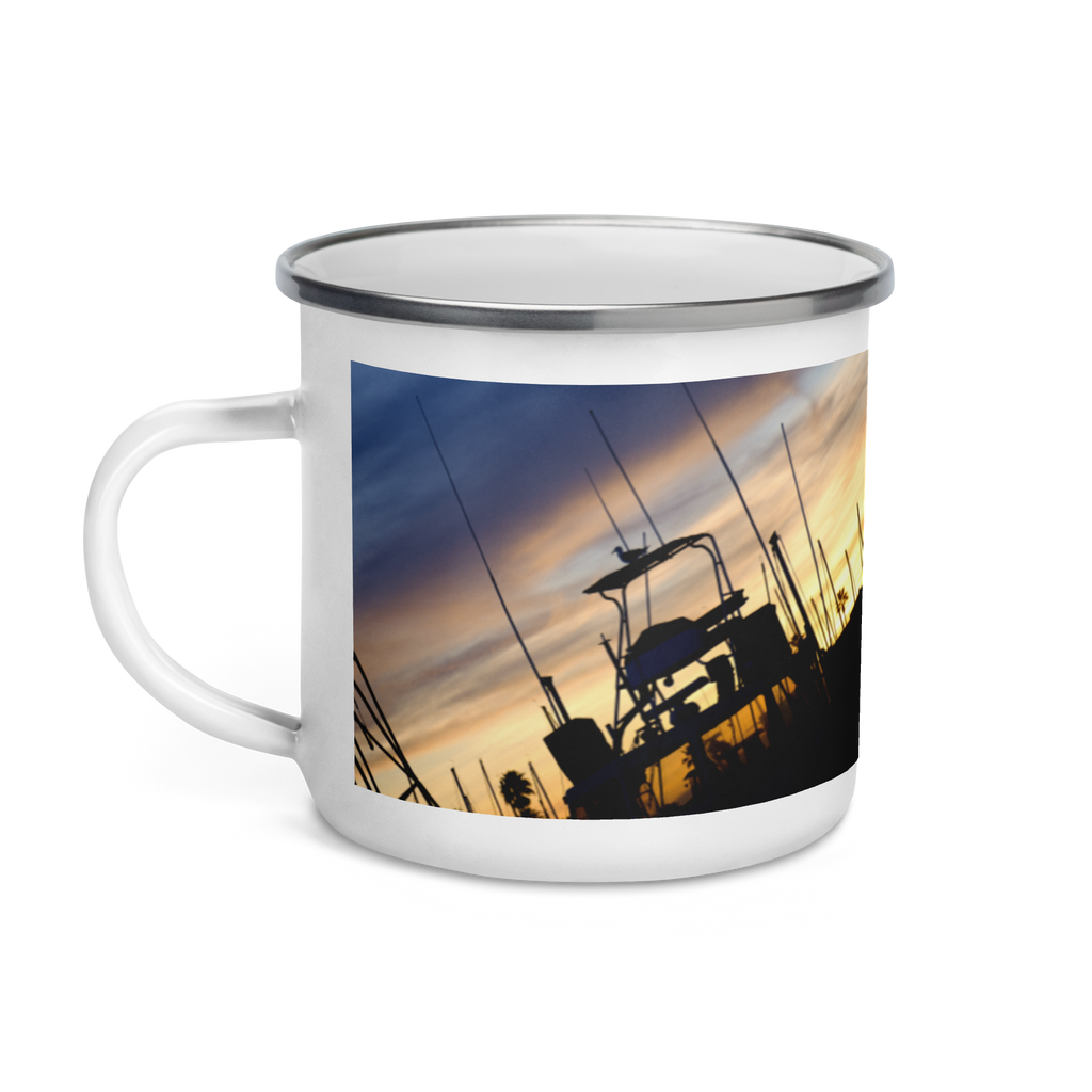 Bird on a Boat Enamel Mug
