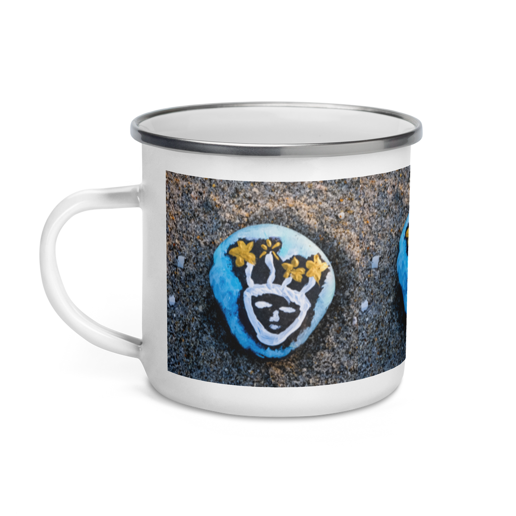 Resting Beach Face Enamel Mug