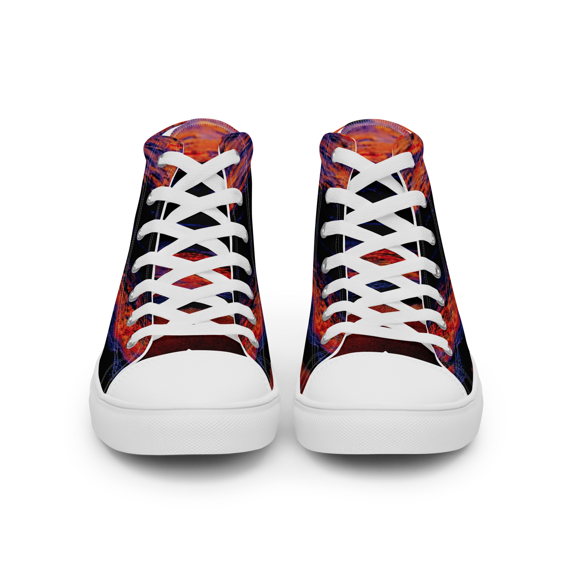 Technicolor Tide Men’s high top canvas shoes