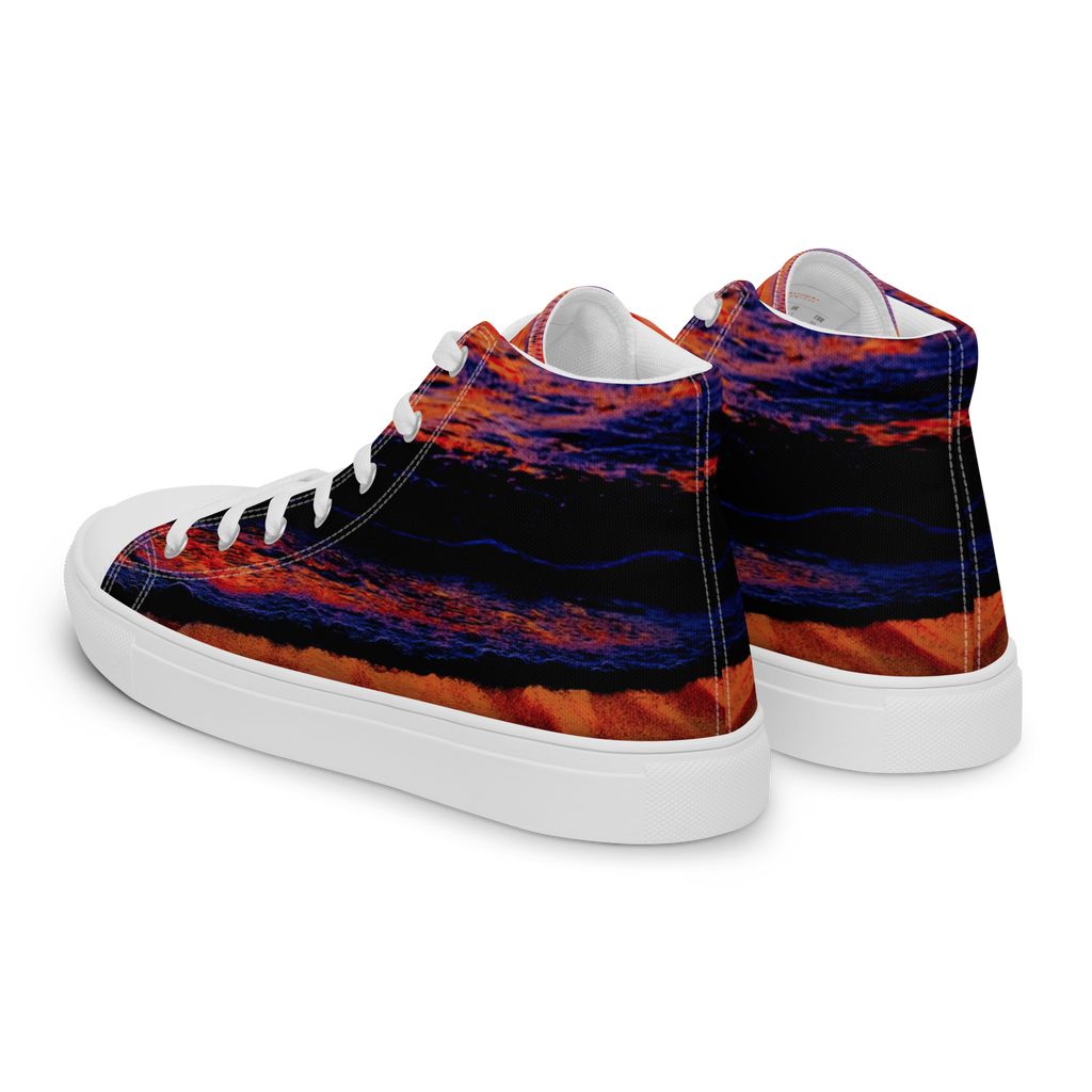 Technicolor Tide Men’s high top canvas shoes