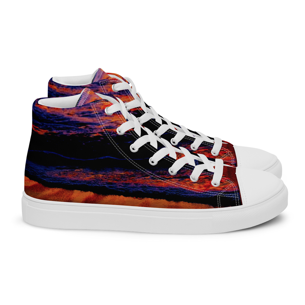 Technicolor Tide Men’s high top canvas shoes