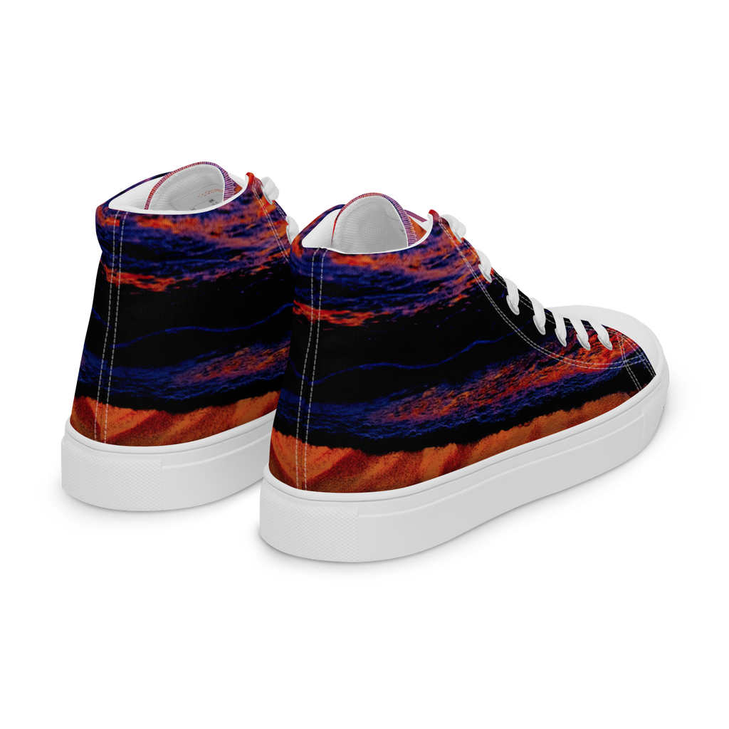 Technicolor Tide Men’s high top canvas shoes