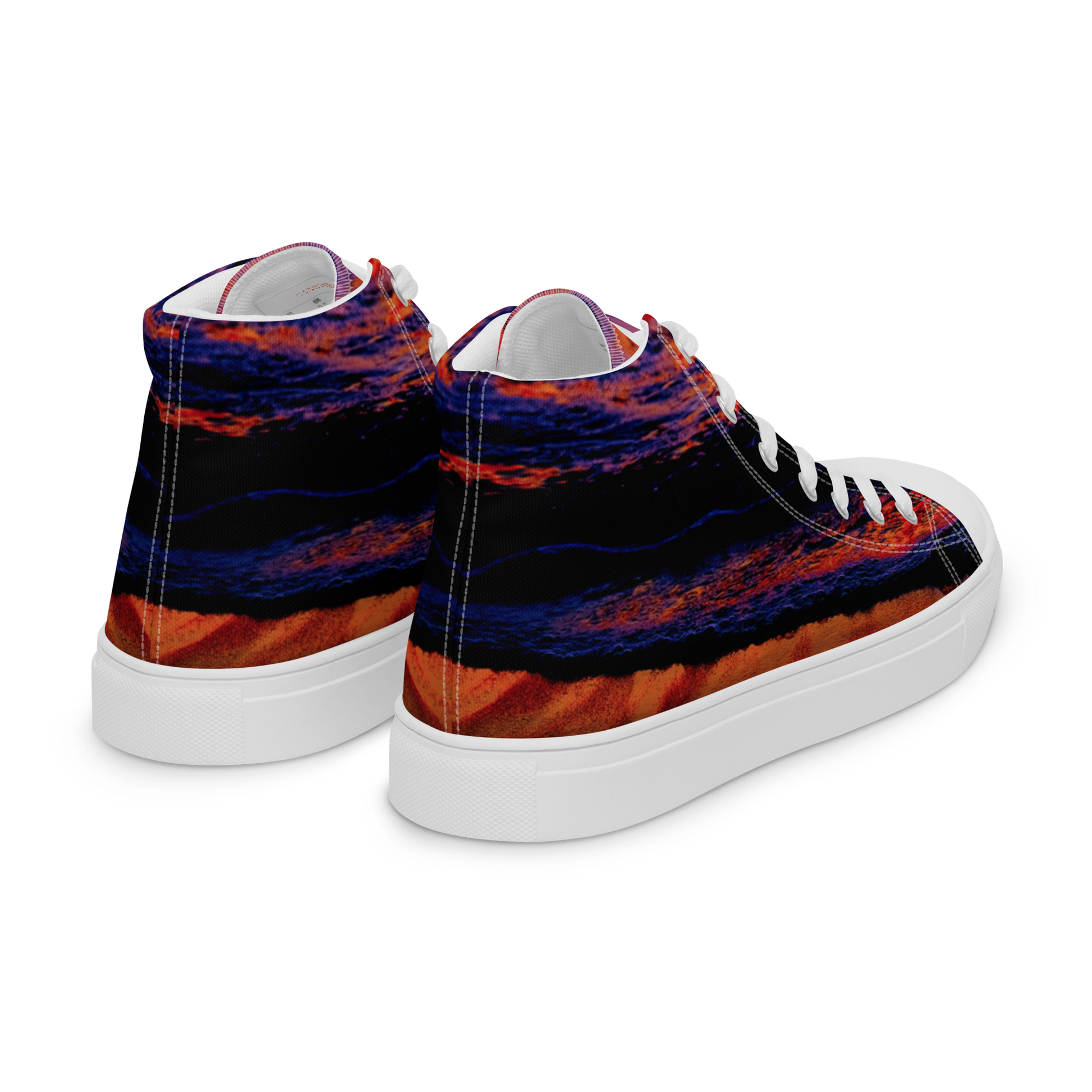 Technicolor Tide Men’s high top canvas shoes