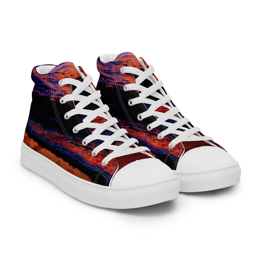 Technicolor Tide Men’s high top canvas shoes