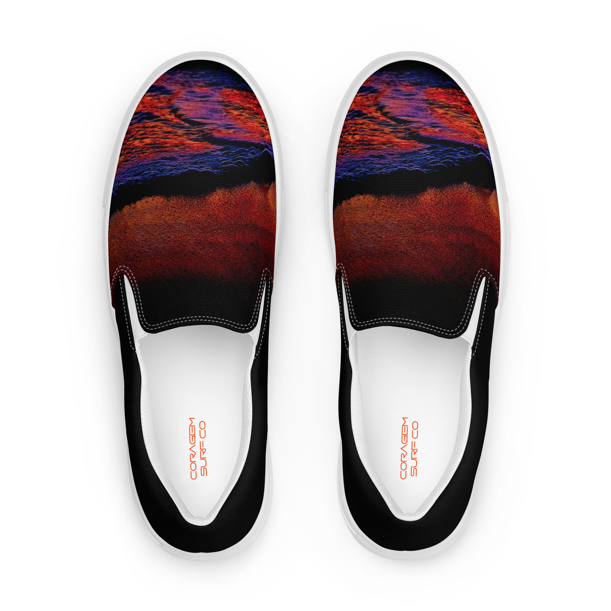 Technicolor Tide Men’s slip-on canvas shoes