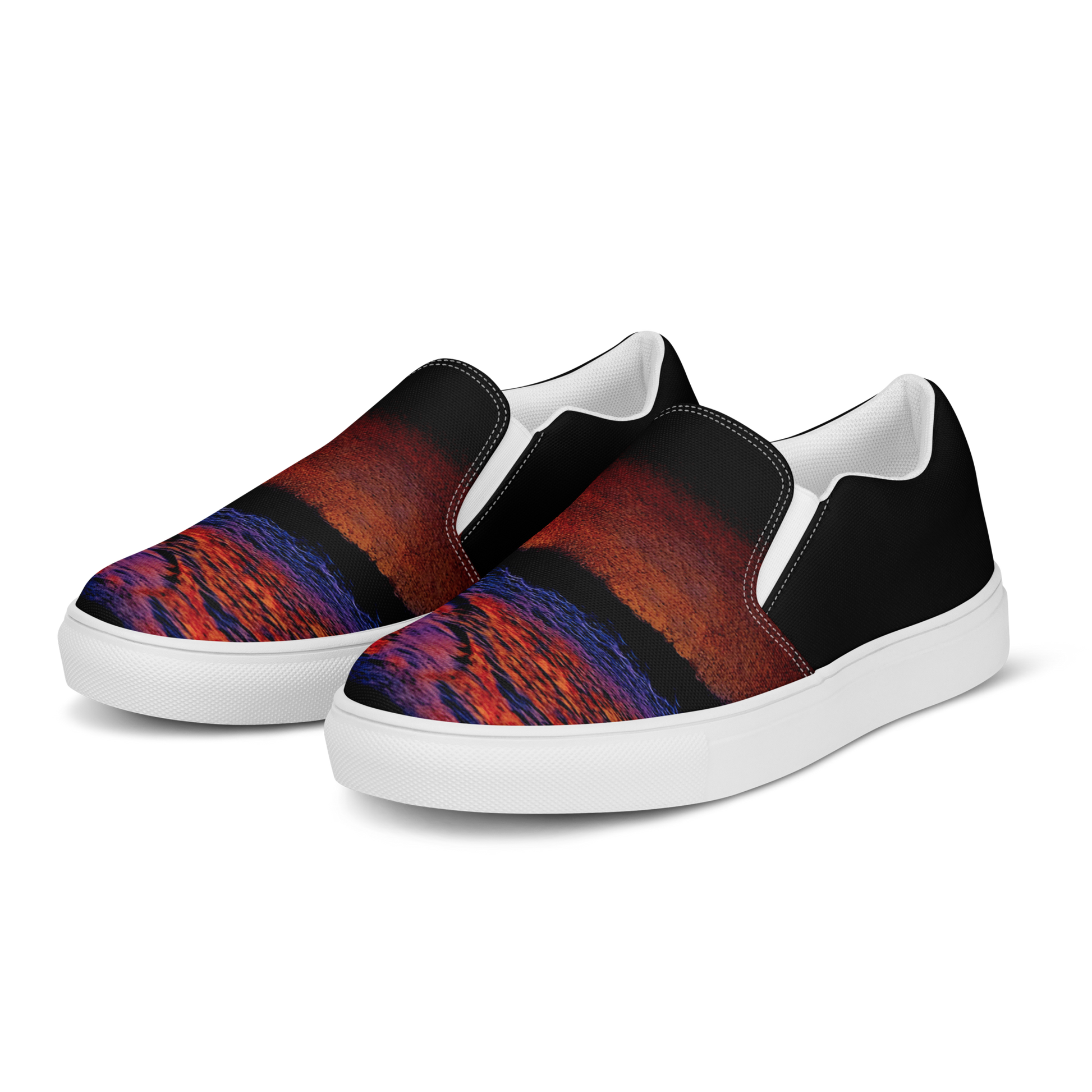 Technicolor Tide Men’s slip-on canvas shoes